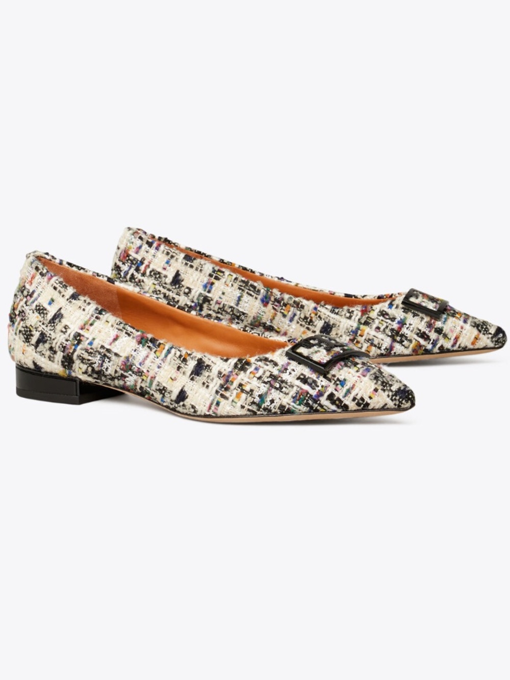 Tory Burch Gigi Tweed Pointy Toe Flats